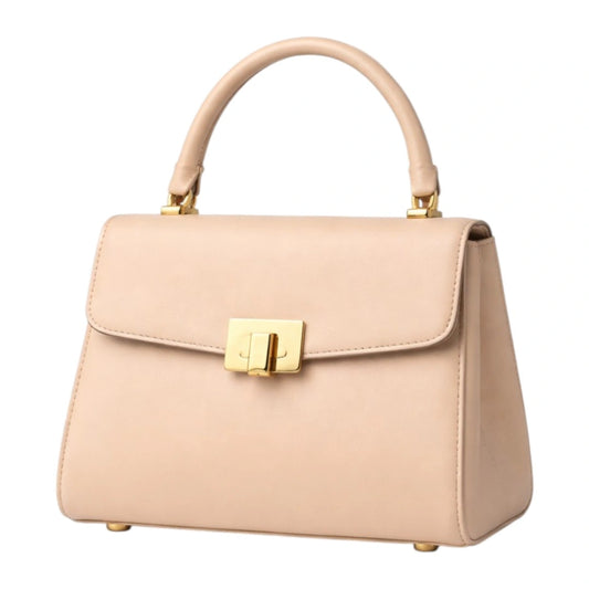 Carrywave Elegant Nude Beige Top Handle Women Handbag