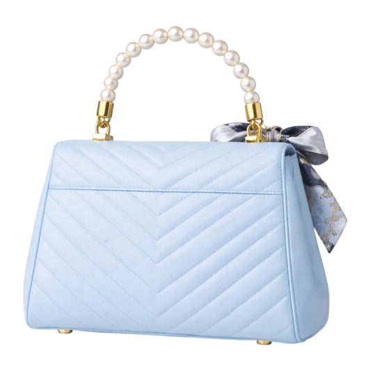 Carrywave Elegant Pearl Handle Quilted Handbag